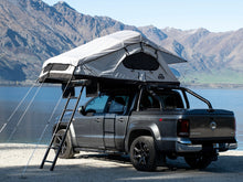 Load image into Gallery viewer, SMRT softshell rooftop tent, open, on 4wd