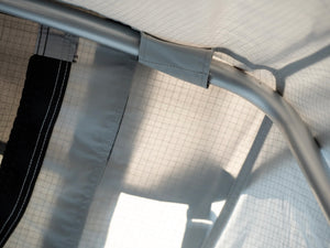 SMRT softshell rooftop tent, inside metal