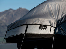 Load image into Gallery viewer, SMRT softshell rooftop tent, rain fly side 
