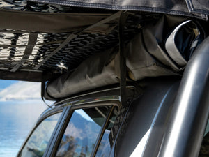 SMRT softshell rooftop tent, underneath